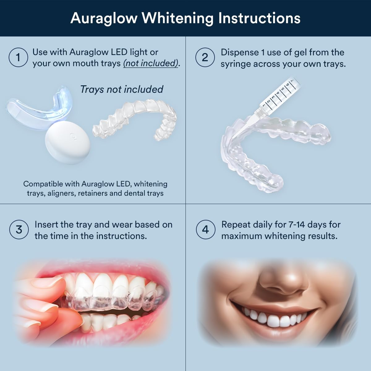 Auraglow 44% Teeth Whitening Gel | Carbamide Peroxide Teeth